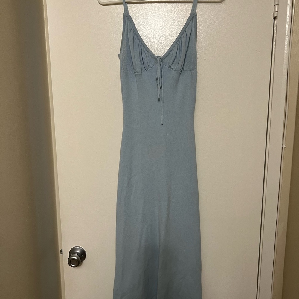 Lulu's Soft Blue Knit Dress